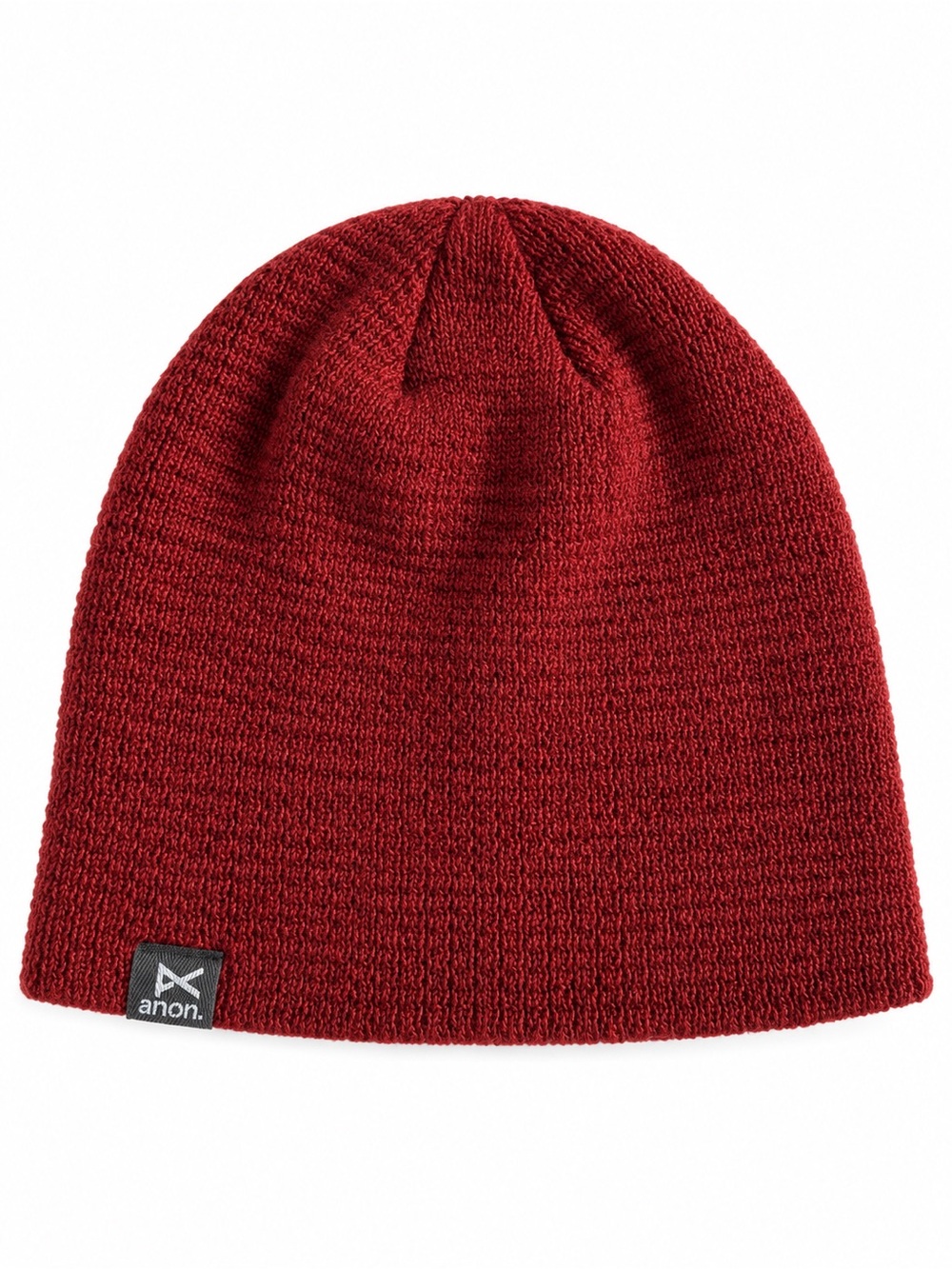 Anon Burgundy Rib Knit Beanie Ski Snowboard Winter Hat One Size